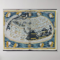 1482 de oude Kaart van de Wereld Plaat
