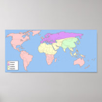 1984 de Kaart van de Wereld met sleutel Plaat