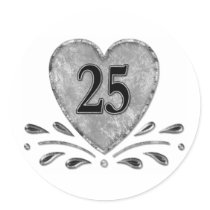 25ste Verjaardag - Zilver Sticker