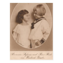 2 kinderen Habsburg/windisch-Graetz #046H Wenskaart