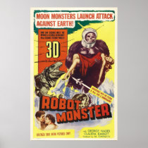3D POSTER VAN HET MONSTER VAN DE ROBOT
