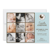 5x7 Aankondiging van de Geboorte van de Baby van d