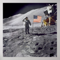 Affiche/Druk: Mens op Maan - NASA 1969 Plaat