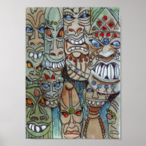 Afrikaanse Maskers om demonnen af te weren Posters