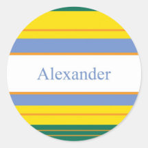 Alexander Classic Stripes Ronde Stickers