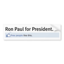 Als de Sticker van de Bumper van Ron Paul