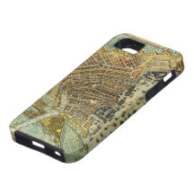 Antiek Kaart van Amsterdam, Nederland, Holland iPhone 5 Case-Mate Hoesje