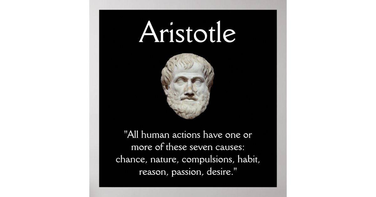 Aristoteles het Menselijke Citaat van het Gedrag Poster