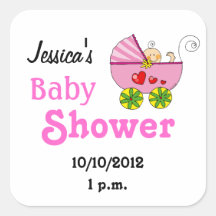 Baby shower voor babymeisje sticker