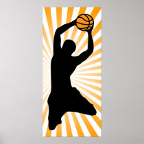basketbal silhouet posters
