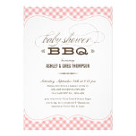 BBQ de Uitnodigingen van het Baby shower - de Roze