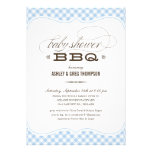 BBQ van het baby shower Uitnodigingen - de Blauwe 