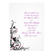 black_white_pink_wedding_invitation_template, Y… Persoonlijke Aankondiging
