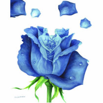 Blauw nam het Schilderen van de Bloem het Cijfer v Uitsnede