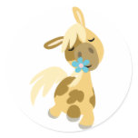 Blue Flower and  Pony sticker