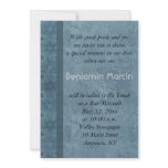 Blue Star Bar Mitzvah Invitation