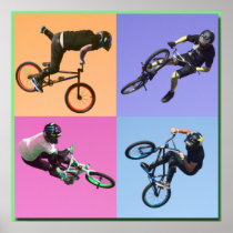 BMX Extreem Pop-art 2, Copyright Karen J Williams Poster