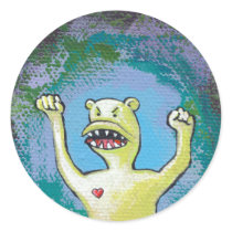 Boos Monster met Hart - pret uniek origineel art. Stickers