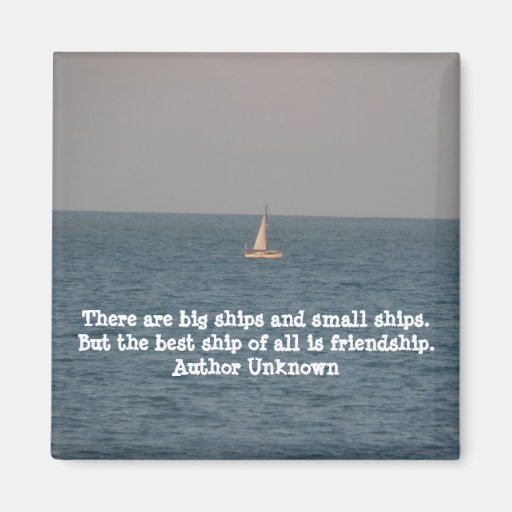 Boot bij zeemet het Citaat van de Vriendschap Magneet