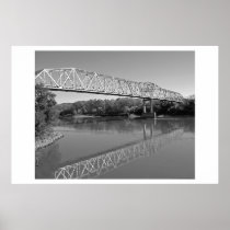 Brug over de Rivier Missouri (B & W) Plaat