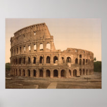 Buiten Colosseum, de Archivistische druk van Rome,