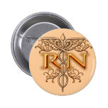 Caduceus van het Koper RN van de verpleegster Fanc Speldbuttons