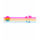 COREY TIGER RETRO SUNSET TROPICAL SUMMER STAY COOL SHIRTS