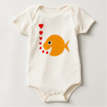 Cute Funny Love Goldfish Cartoon Infant Onsies Shirt
