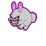 Cute little Pink Apple bunny in dark shirt
