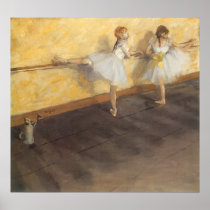 Dansers die bij de Staaf door Edgar Degas praktize