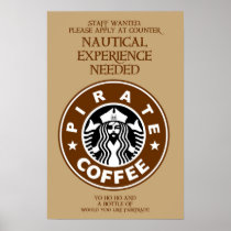 De Affiche van de Koffie van de piraat Print