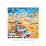 De Affiche van de kunst: Boten en Kabels, St Ives, posters