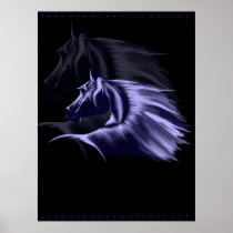 De Affiche van het Silhouet van het paard Afdruk