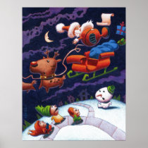 De Affiche van Trippin van de kerstman