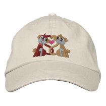 De Apen van de liefde Geborduurde Petten