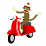 De Autoped van Vespa van de Aap van de sok t-shirts