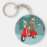 De Autoped van Vespa van de Aap van de sok Sleutel Hanger