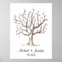 De Boom Guestbook van de Vingerafdruk van het huwe