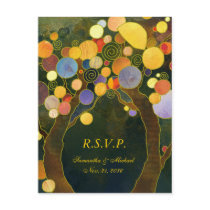 De Briefkaarten van het Huwelijk RSVP van de Bomen