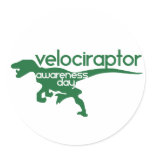 De Dag van de Voorlichting van Velociraptor Ronde Sticker