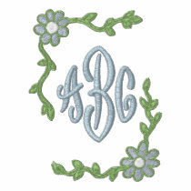 De gegrenste BloemenSjabloon van het Monogram