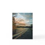 De Gloed van de zonsondergang op notecards van de 