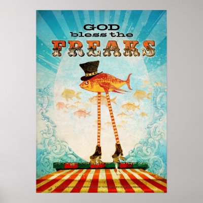 De god zegent Freaks Afdruk door Duirwaigh