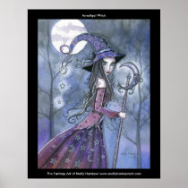 De gotische Violetkleurige Affiche van de Heks doo Print