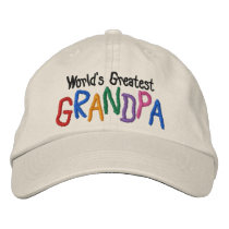 De Grootste Opa van de kleurrijke Wereld Geborduurde Baseball Caps