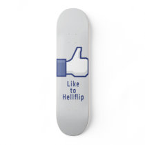 De hand van Facebook houdt aan hellflip van grappi