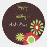 De heup bloeit de Etiketten van de Gift van de Vak Ronde Stickers