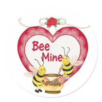 De Honing van de Mijn van de bij Ronde Stickers