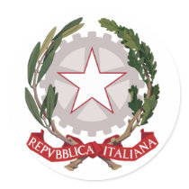De Italiaanse Wapenkunde van het Wapenschild van I Ronde Sticker