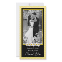 De Kaart van Daisy Wedding Thank You Photo van Sha